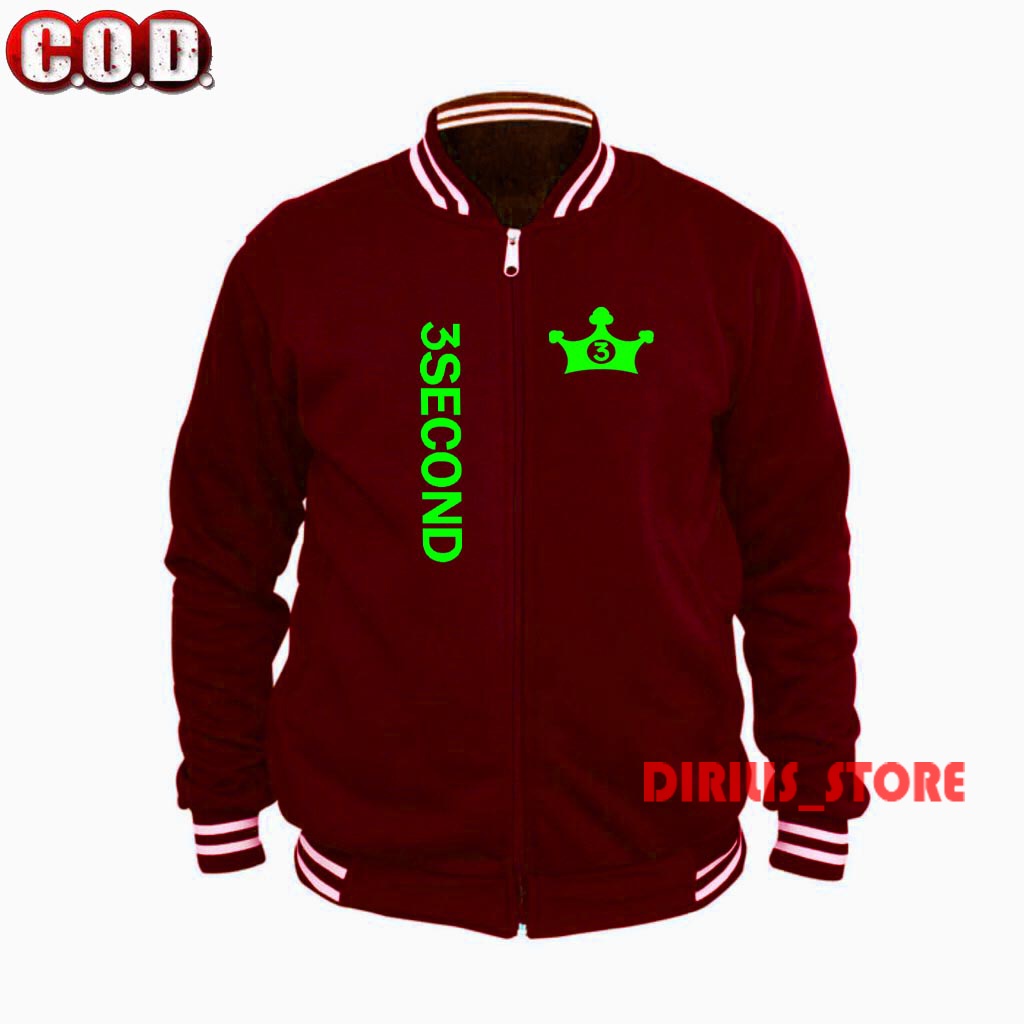 DIRILIS_STORE > JAKET VARSITY BASEBALL PRIA & WANITA THREE SECOND > BAHAN FLECEE NON LEBEL > SWEATER