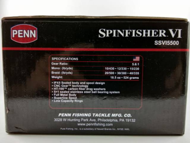 REEL PENN SPINFISHER SSV VI 4500/5500...METAL BODY