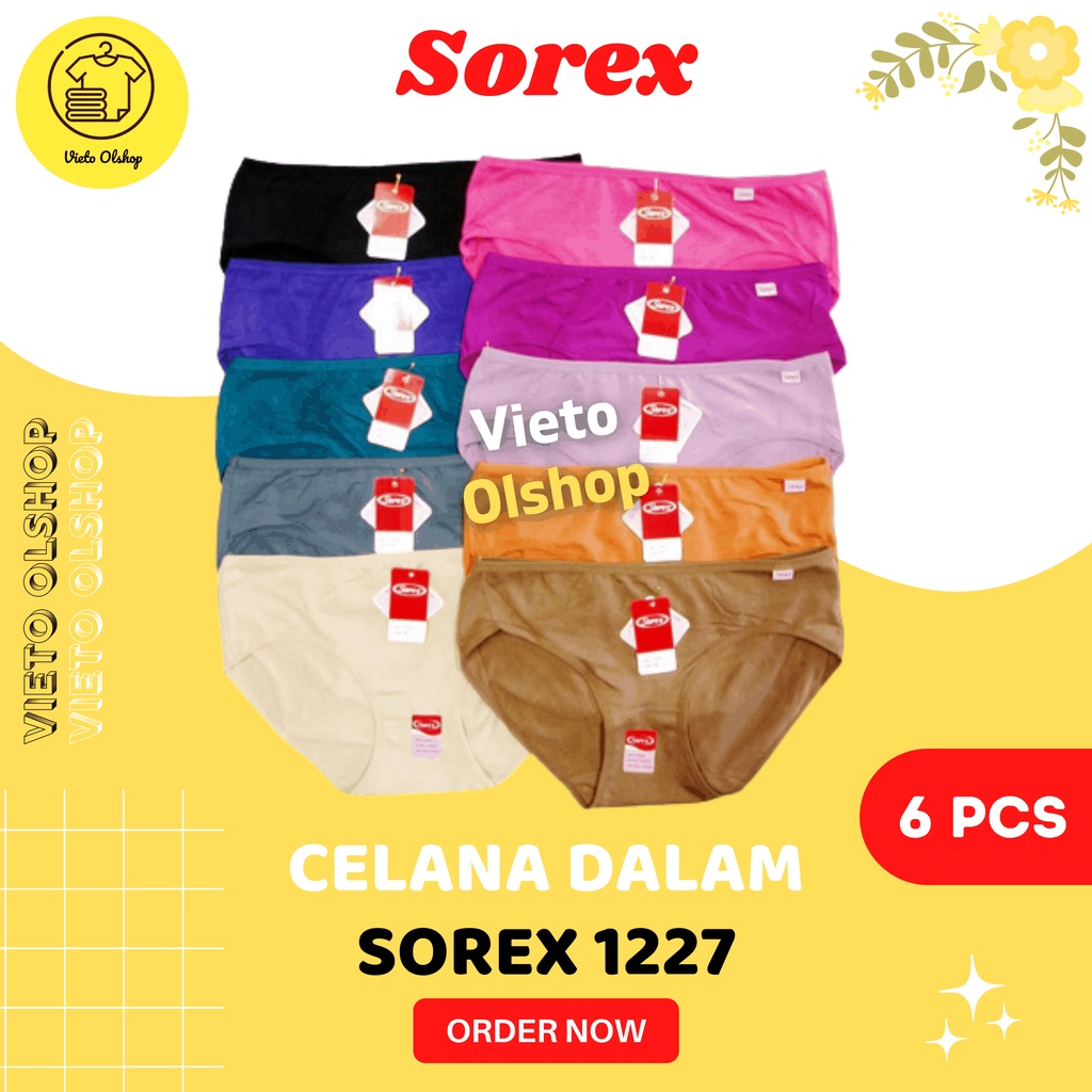 CD Sorex 1227 Mini Lusinan Celana Dalam Wanita Dewasa Sorek Isi 6 / Underwear Daleman Cewek Super So