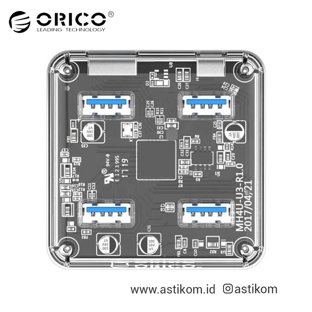 ORICO MH4U-U3 USB3.0 Transparent USB HUB Orico