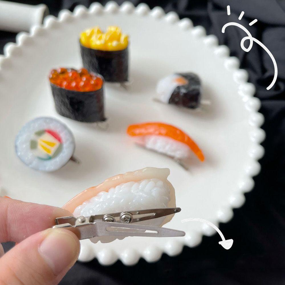 Rebuy Sushi Jepit Rambut Pesta Jepang Lucu Poni Kecil Klip Simulasi Makanan Hiasan Kepala