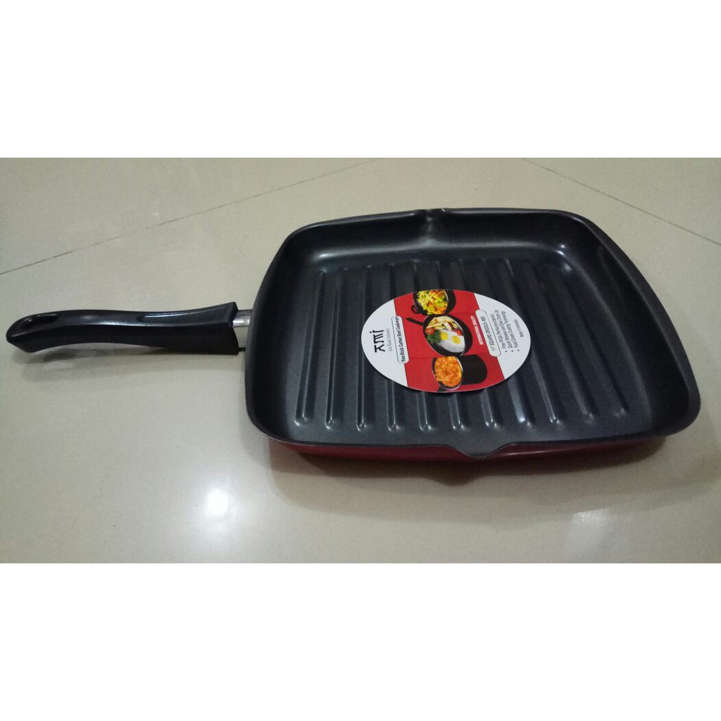 alat panggang serbaguna anti lengket square griddle 11" ami