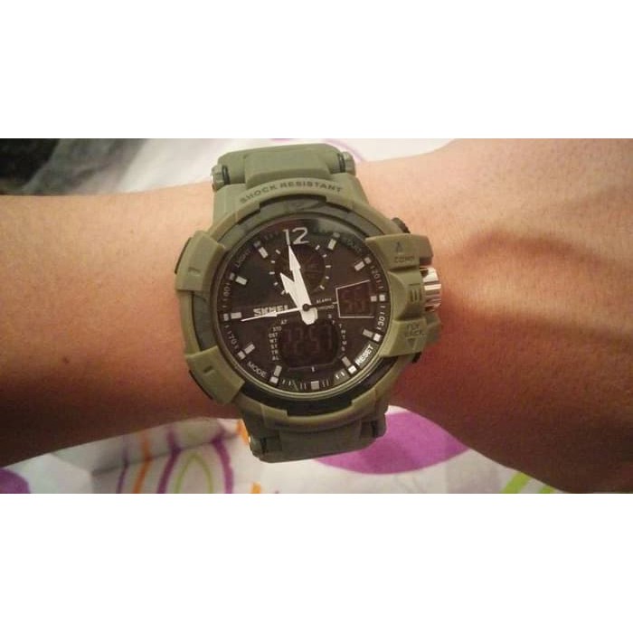 ORIGINAL Jam Tangan Pria Original Skmei Sporty Model Tentara 0001