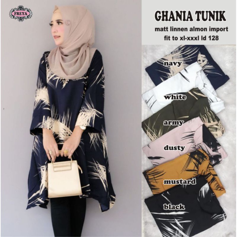 TUNIK/ATASAN WANITA/ATASAN MUSLIMAH/BAJU MUSLIMAH Ghania