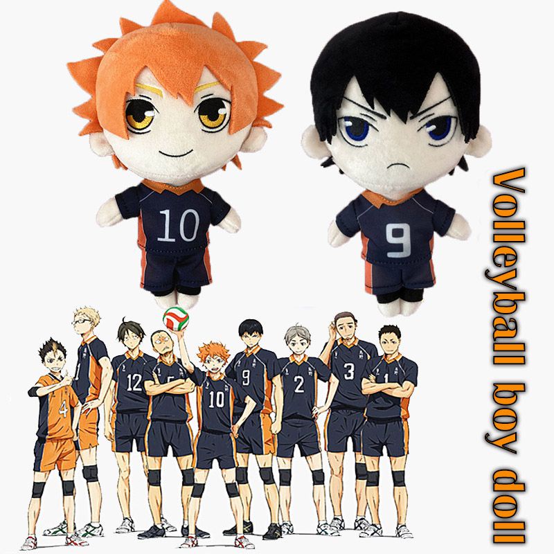 20cm Haikyuu!!! Boneka Shoyo Kageyama Nishinoya Tsukishima Tooru Bahan Plush Untuk Hadiah