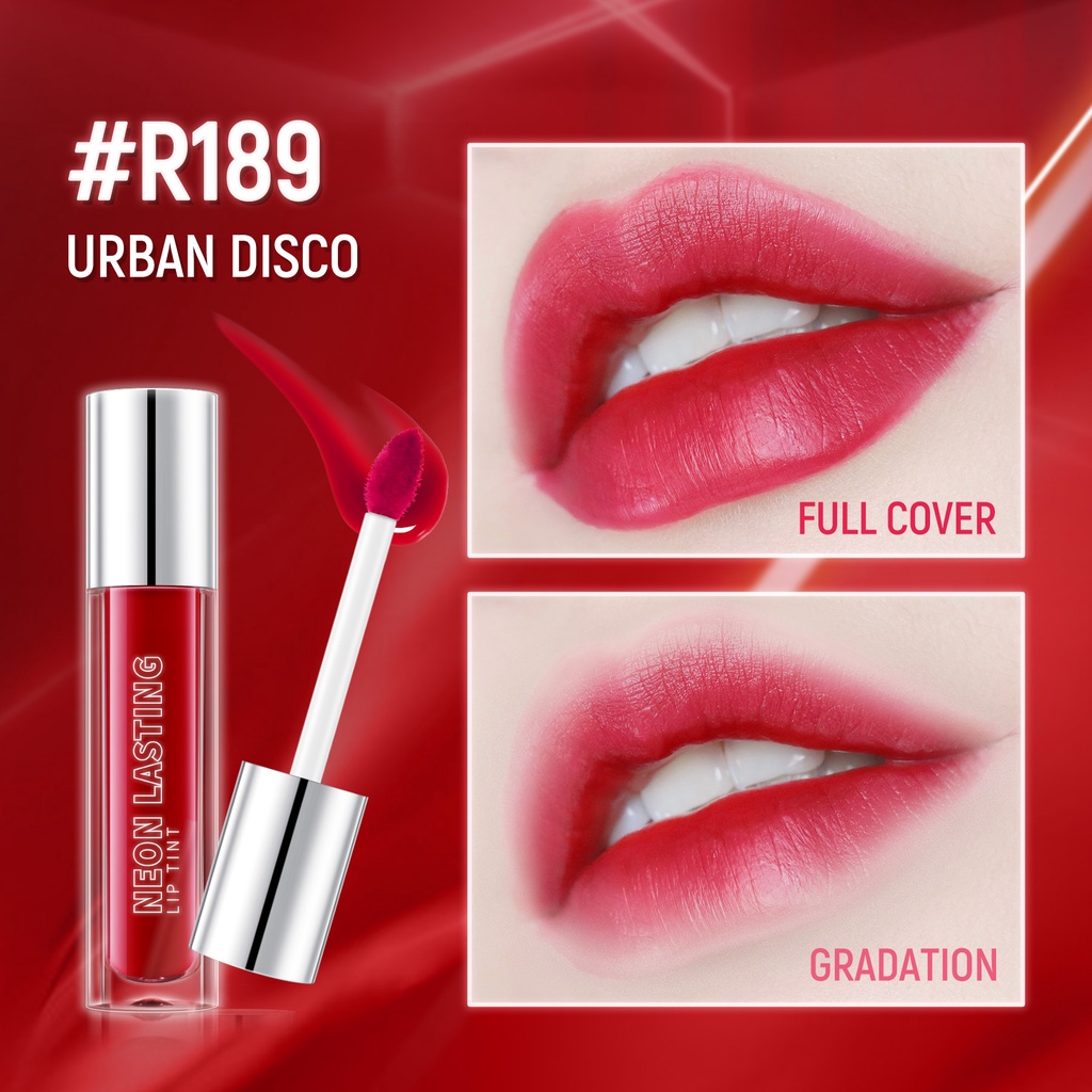 YOU Neon Lasting Lip Tint | Tahan Lama Hingga 12 Jam-R189 Urban Disco