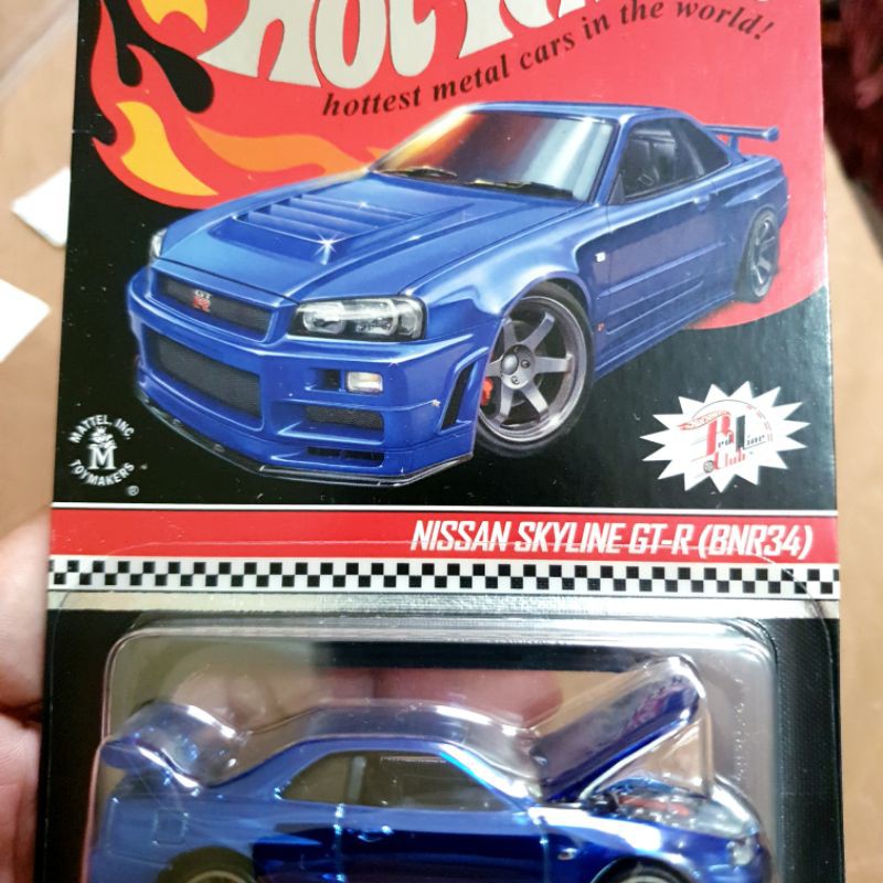Hot wheels RLC nissan skyline R34 blue