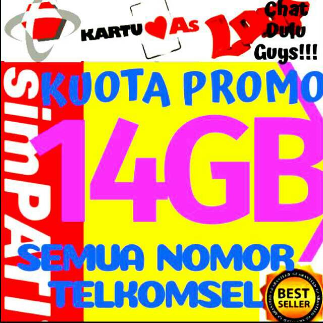 Paket Kuota 14 GB KARTU AS LOOP DAN SIMPATI