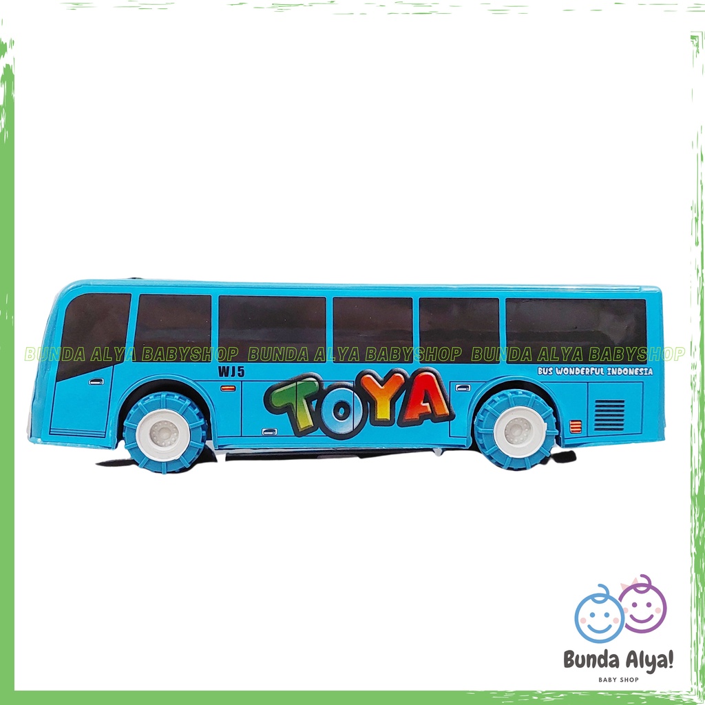 Mainan Anak Kartun Bus Pull Back - Mainan Edukasi Bus Warna Warni Keren - Bus Mainan Anak Laki