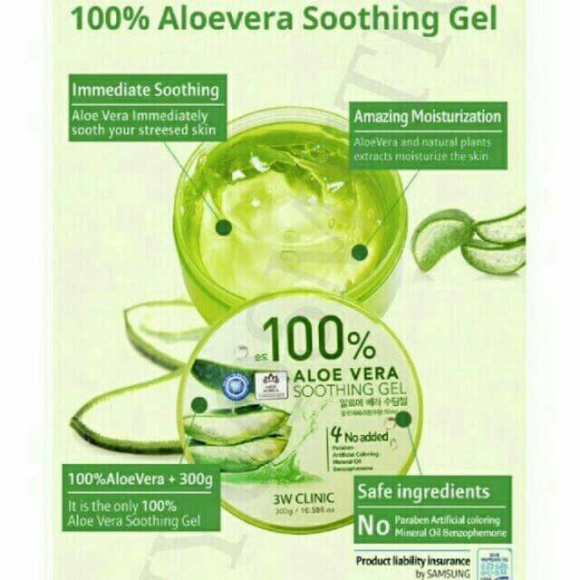 3w clinic alow vera gel
