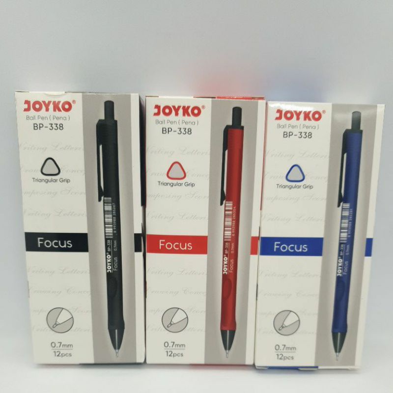 

ballpoint / pulpen / pen joyko BP 338 Focus black, blue, red