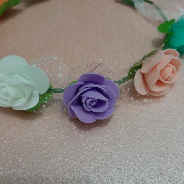 Flower Crown Headpiece Bando Bunga Kepala Mahkota Bunga