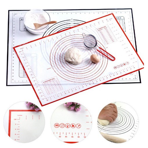 Medan Tatakan Adonan Silikon ROTI PIZZA Baking Fondant Silicone Mat Alas uk 60 x 40