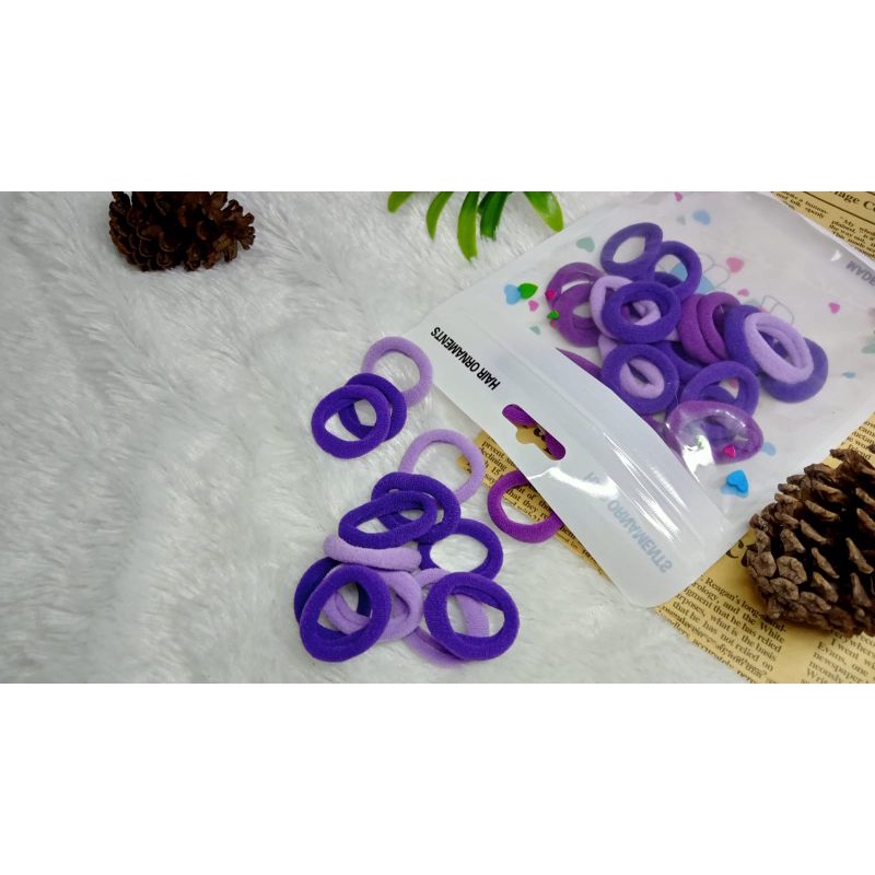 Kuncir rambut donat kecil isi 40 pcs harga/pouch