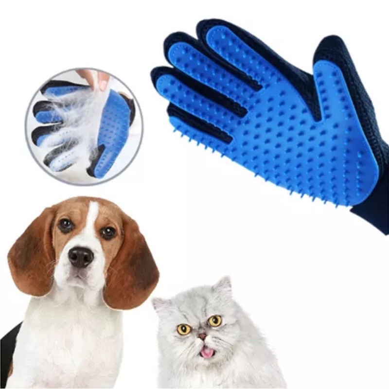 Pet Glove True Touch Kucing Anjing / Sisir Grooming Bentuk Sarung Tangan