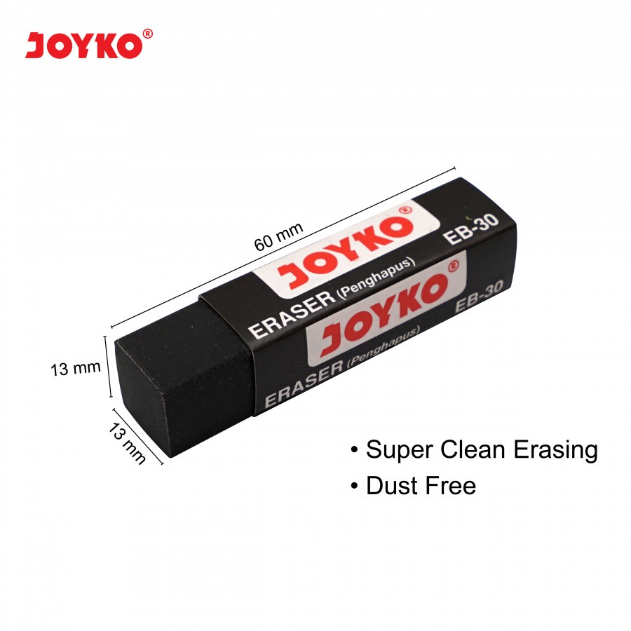 

Penghapus Pensil/ Eraser Joyko EB-30 Hitam Satuan