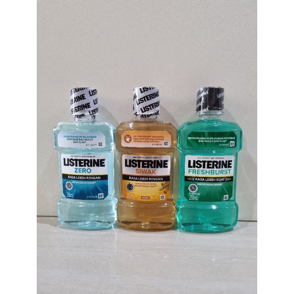 Jual Listerine antiseptic mouthwash obat kumur multi protect / ZERO / Gum Care / Siwak