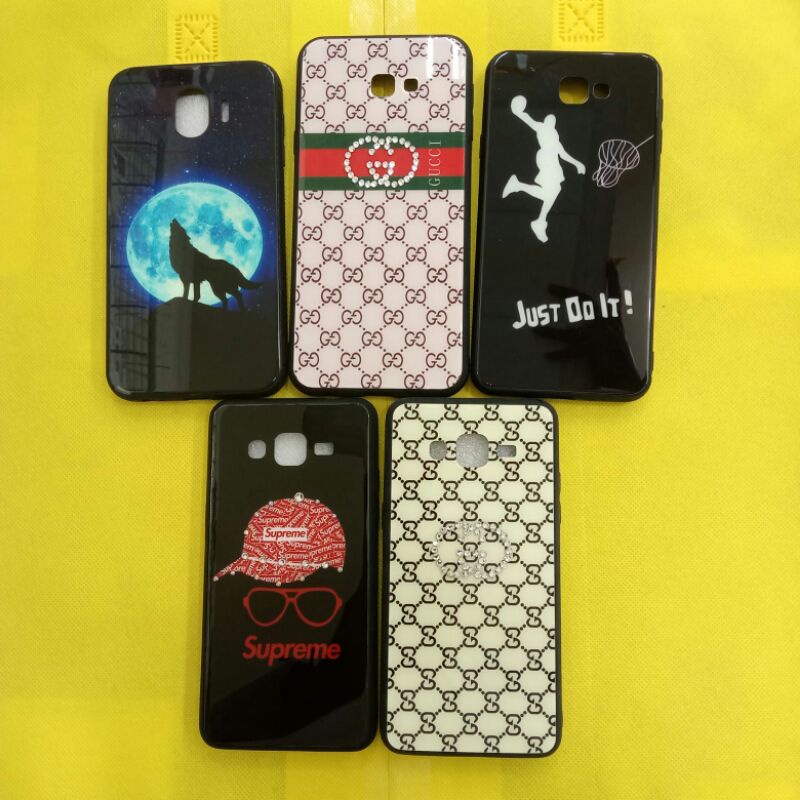 CASE KACA GAMBAR/POLOS CEWEK COWOK SAMSUNG J4, J4 PLUS, J7 PRIME, J2 CORE, J2 PRIME