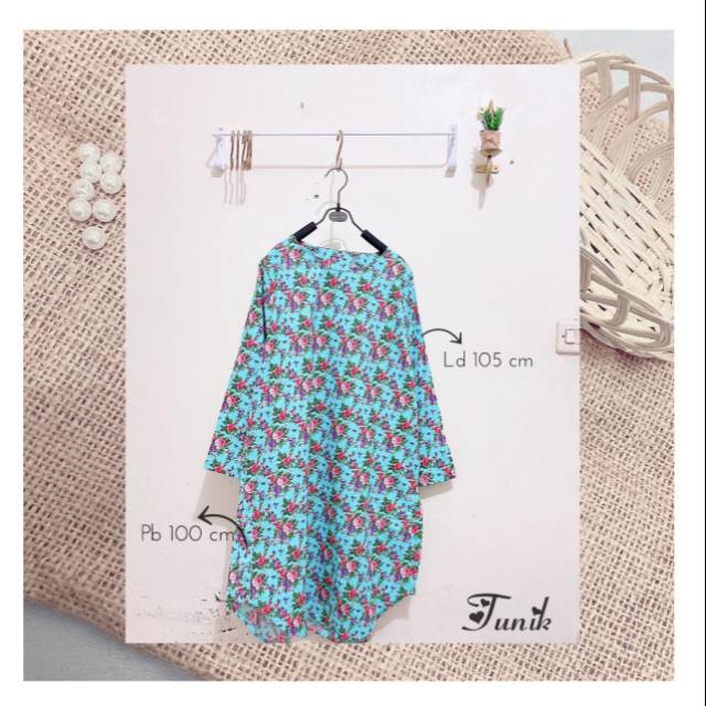 Tunik bunga katun