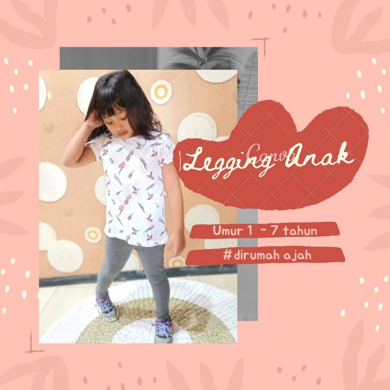 NEW ARRIVAL || LEGGING ANAK BAHAN KAOS - GROSIR MURAH KUDUS