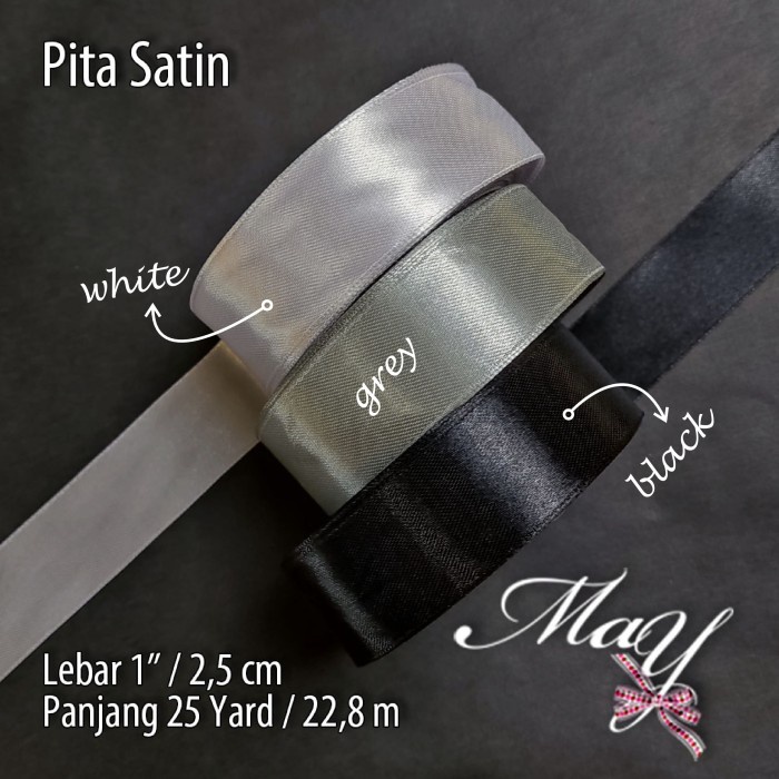 

Pita Satin 1" - 2,5 cm untuk Buket, Kado, hiasan, Ikat Rambut