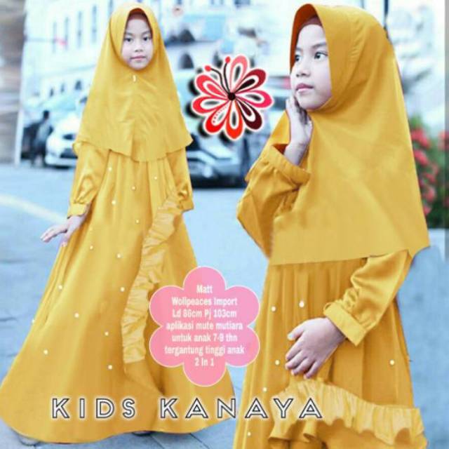 Kid selmakid fashion muslim gamis anak perempuan umur 9 10 tahun baju lebaran 2018 baju n hijab