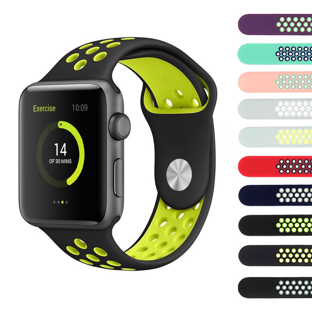 Breathable Strap Watch Tali Jam Tangan Sport Band 2 Color Dua Warna APPLE WATCH NIKE