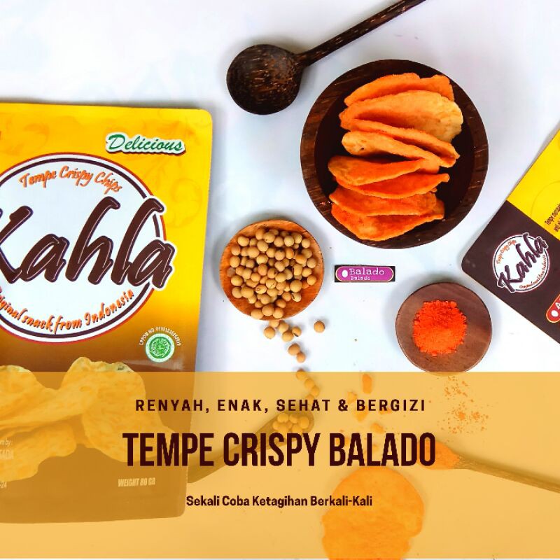 

Kahla Keripik Tempe Crispy Balado - Healthy Tempeh Chips