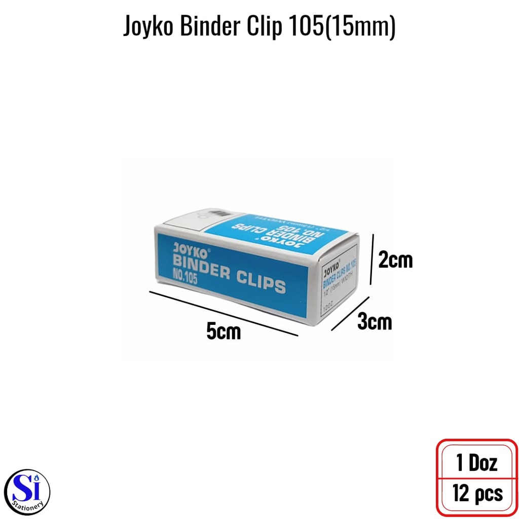 

Binder Clip joyko No.105/Clip Kertas 1 pack isi 12 pcs