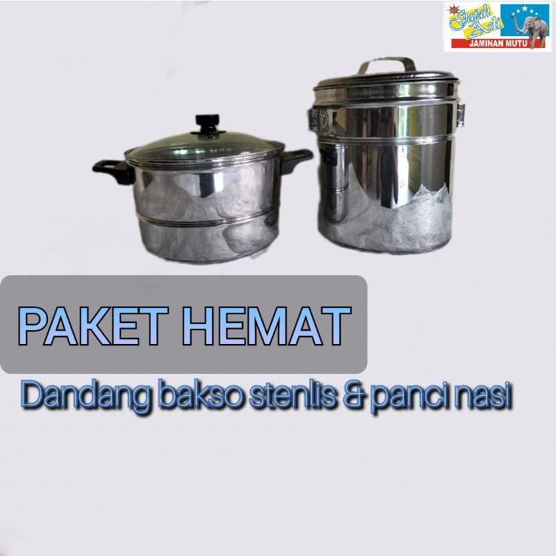 PAKET HEMAT DANDANG BAKSO MINI DAN PANCI NASI