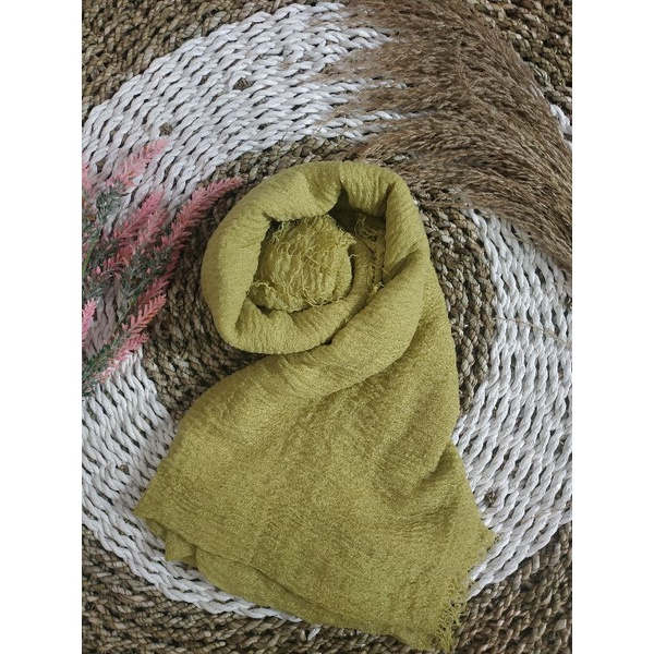 Alantasik - pashmina cringkle / pasmina crinkle ombre R.12 / R.20-soft mustard