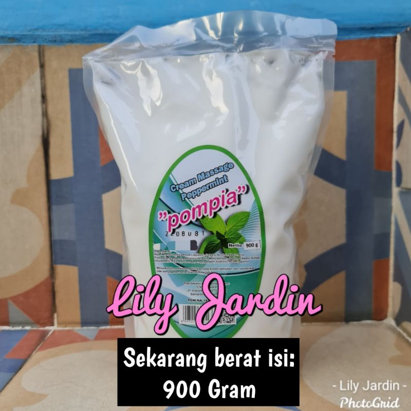 Pompia Massage Cream / Cream Massage / Krim Pijat - Peppermint - 900 Gram
