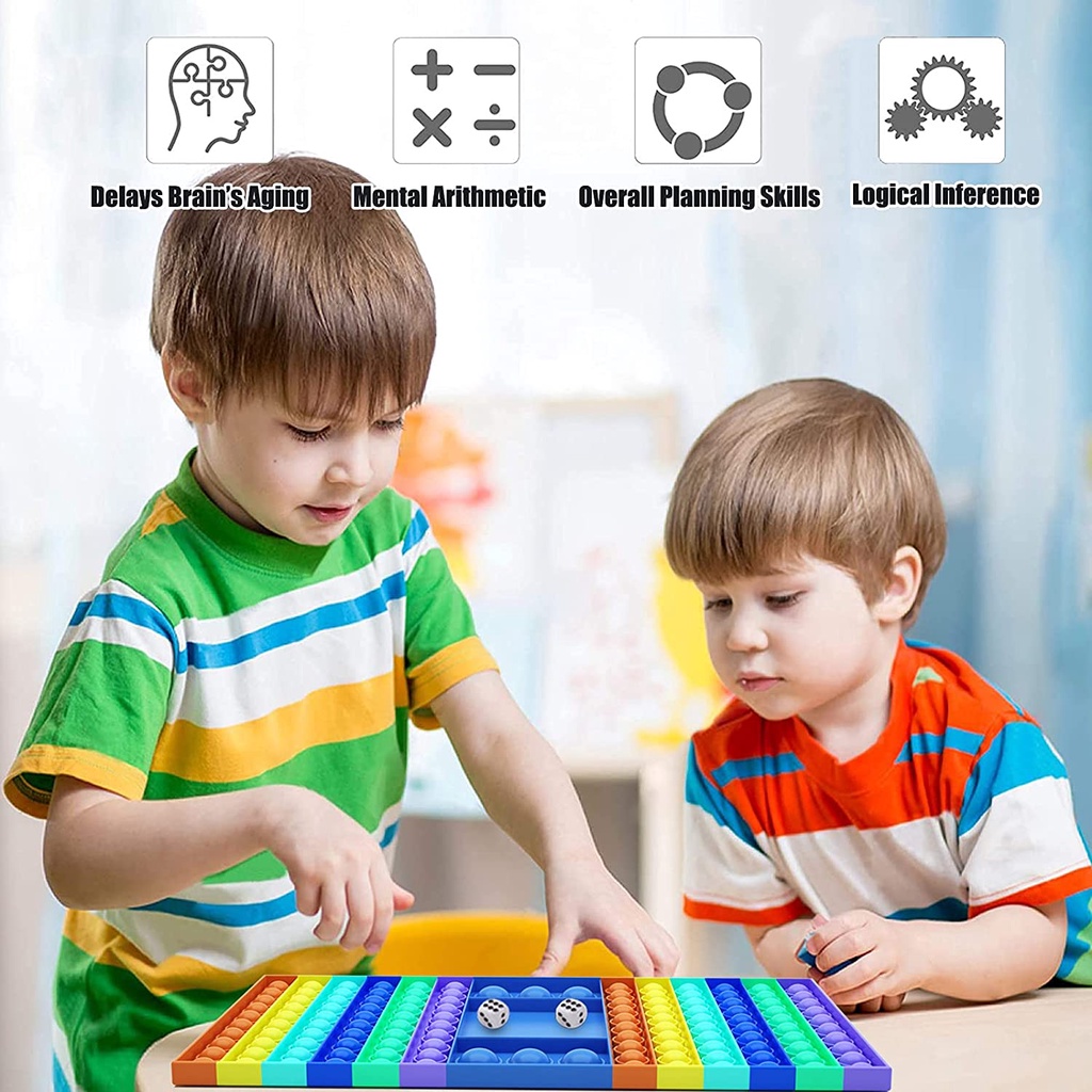 Mainan Papan Catur Giant electronic Pop It Eletronico Game Besar Warna Pelangi Untuk Anak