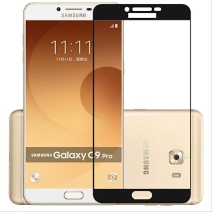 Tempered Glass 9H Full Cover For Samsung C9 Pro