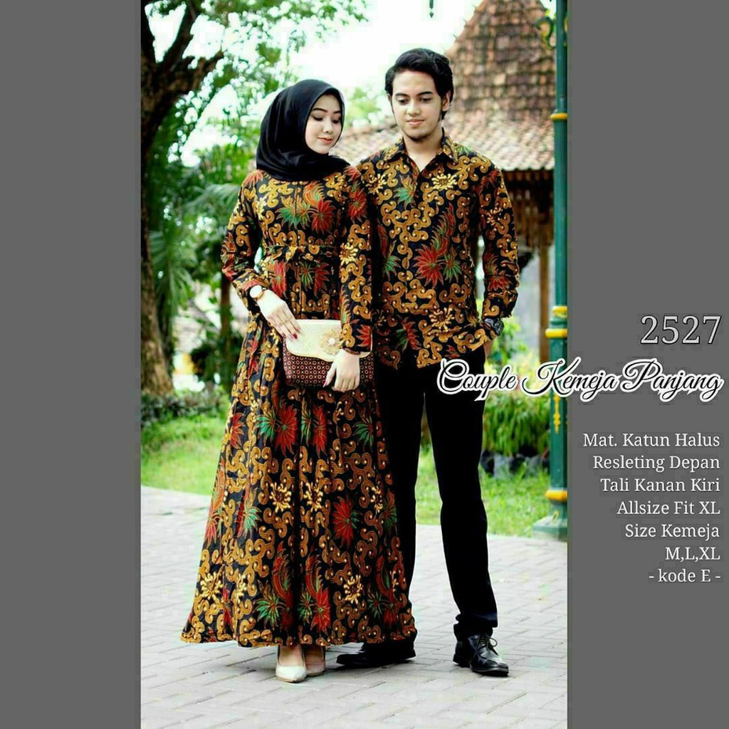 Maura Couple - Sania Ruffle Batik Couple ori Ndoro jowi Sogan Garansi Termurah Shopee