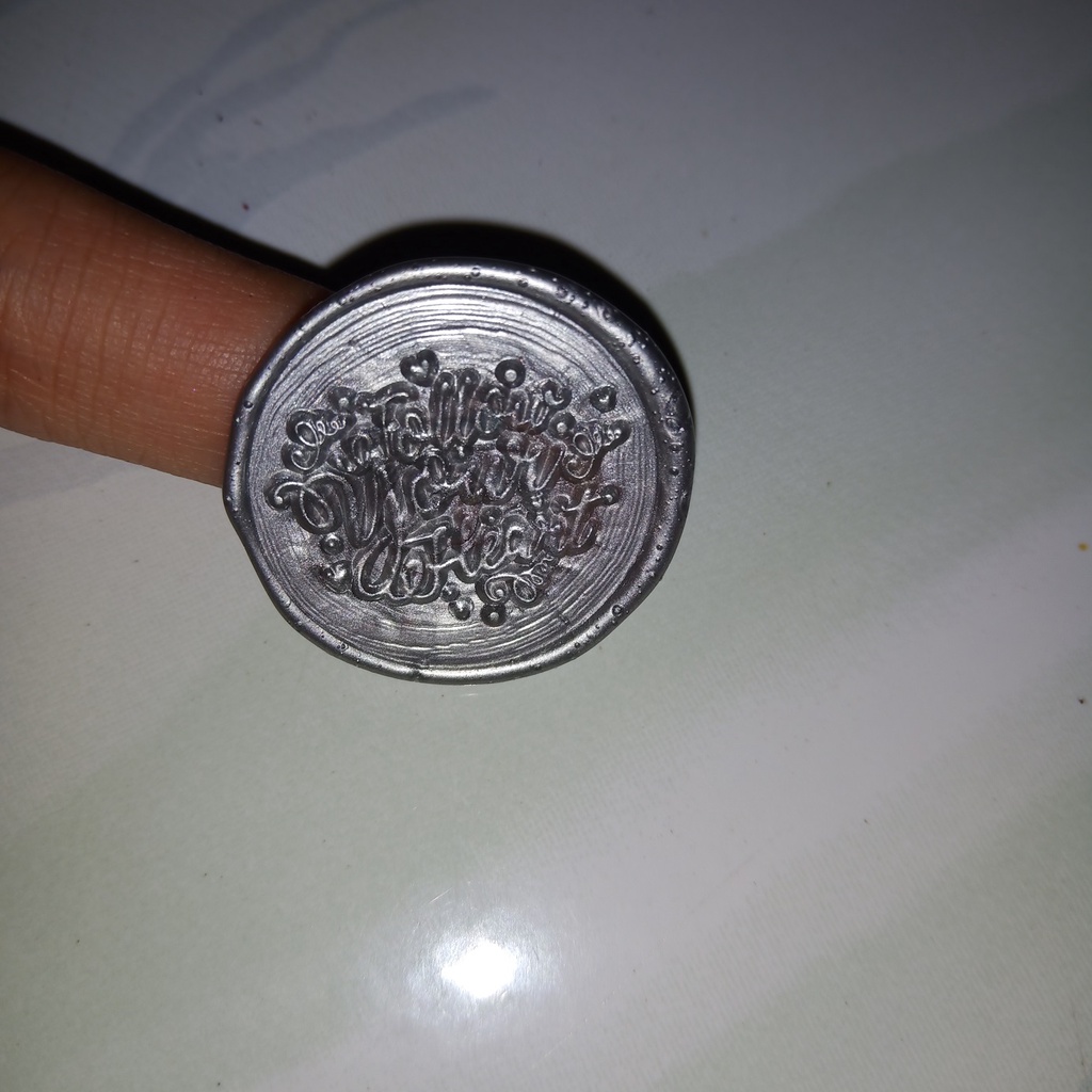 

wax seal coin tema follow your heart segel amplop lilin jadul