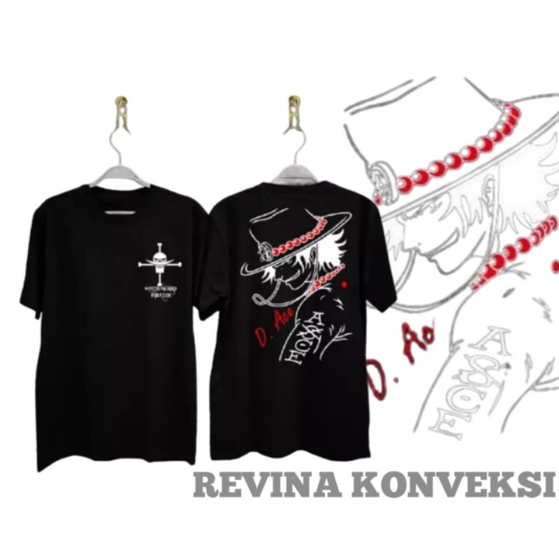 KAOS D ' ACE / KAOS ONE PIECE / KAOS VIRAL / KAOS TRENDING / KAOS BERKUALITAS / NO 1 / GROSIR / PART