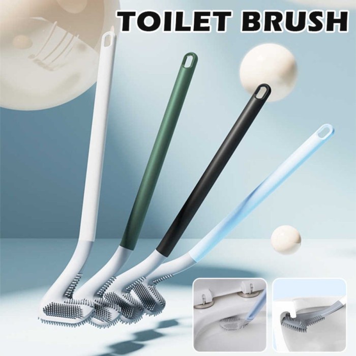 Sikat Golf Silikon Sikat WC Toilet Lengkung Fleksibel Golf Brush simple ZaraZu