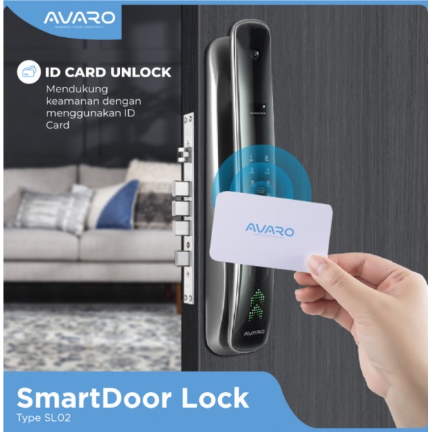 AVARO Smart Door Lock Digital Handle Kunci Pintu Fingerprint WIFI PIN Face