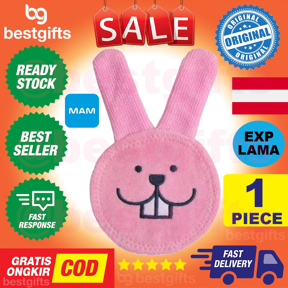 MAM BABY'S ORAL CARE RABBIT PINK BABY PEMBERSIH PERAWATAN LIDAH GIGI GUSI RONGGA MULUT BAYI ANAK