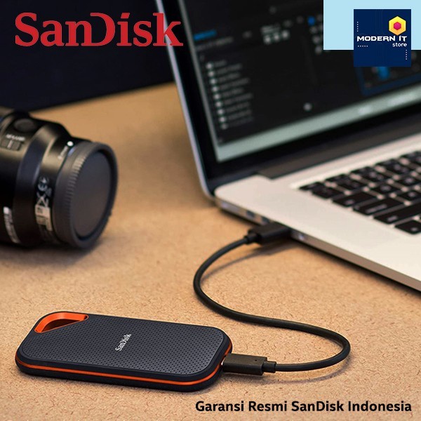 Promoo ....  Sandisk SSD Portable Extreme Pro  High Speed external anti air slim 2TB 2 TB tera 2tera  USB up to 550 MB/s Garansi Resmi 5 Tahun type usb C