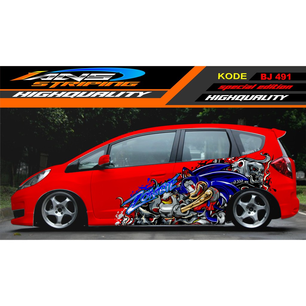 STICKER MOBIL JAZZ, AGYA, SIGRA, YARIS, SWIFT / DECAL STICKER MOBIL SONIC / STIKER MOBIL TERBARU