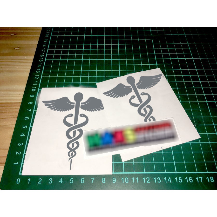 Cutting Sticker Logo Caduceus Bisa Untuk Kaca Mobil/Motor