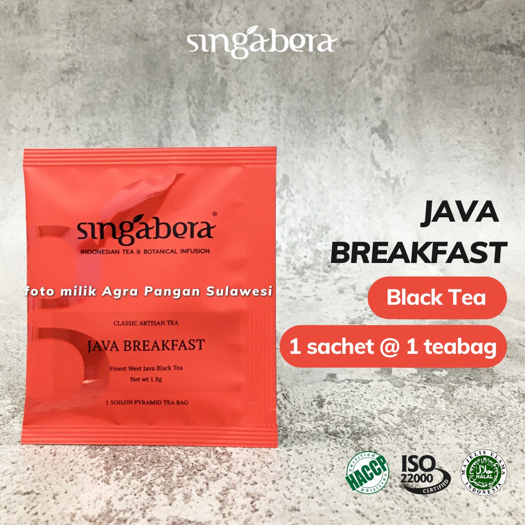 

Black Tea Singabera Java Breakfast Individual Sachet Teh Hitam Celup Premium Artisan Cafe English