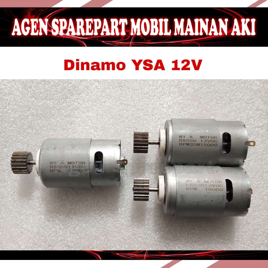 SMMA || DINAMO YSA-021 TYPE GIGI BESAR DINAMO GEARBOX YSA 12V 24V MOBIL MAINAN AKI ANAK