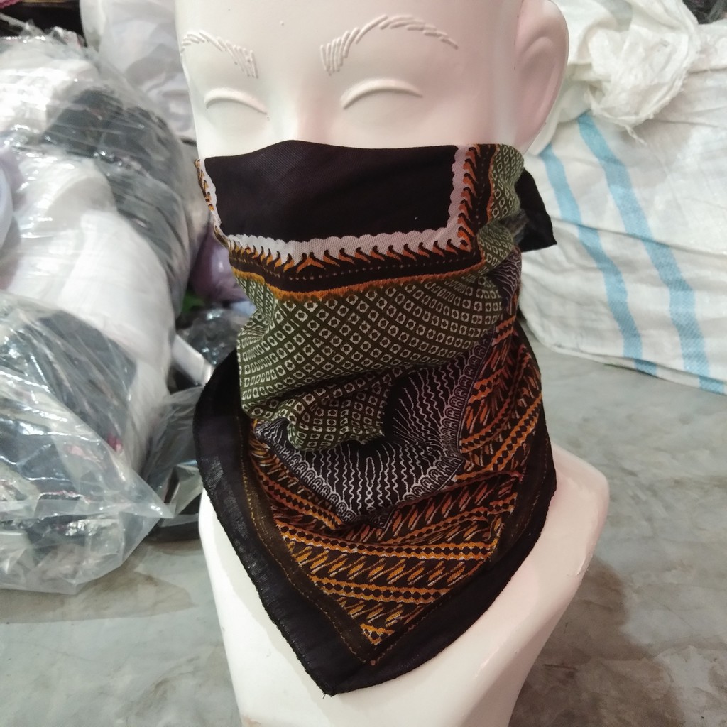 Scarf kotak square masker syal KAIN