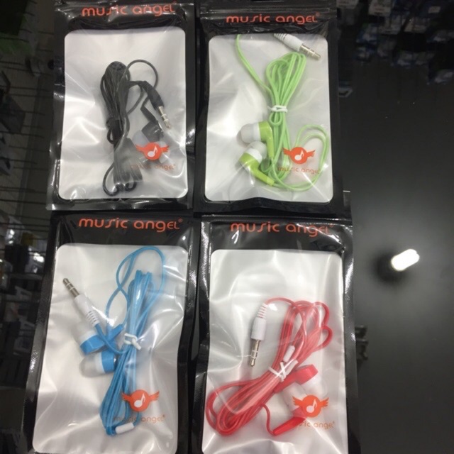 Headset Music Angel Macaron Super Extra Bass Handsfree Earphone