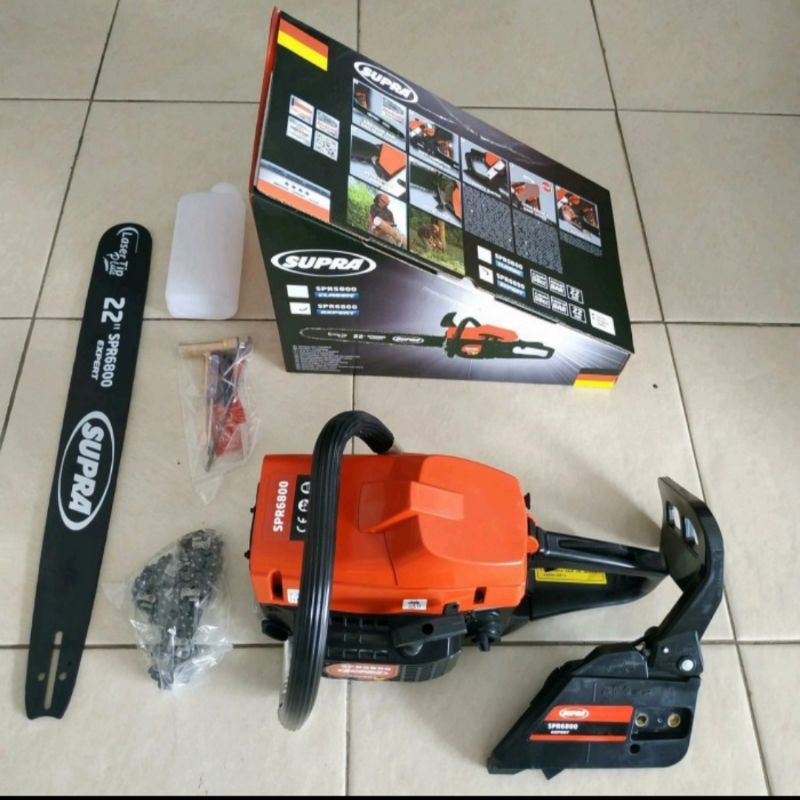 Mesin potong kayu Chainsaw SUPRA SPR 6800 EXPERT//Mesin gergaji kayu SUPRA SPR 6800