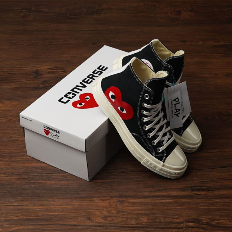 Converse 70s Hi Black PLAY CDG