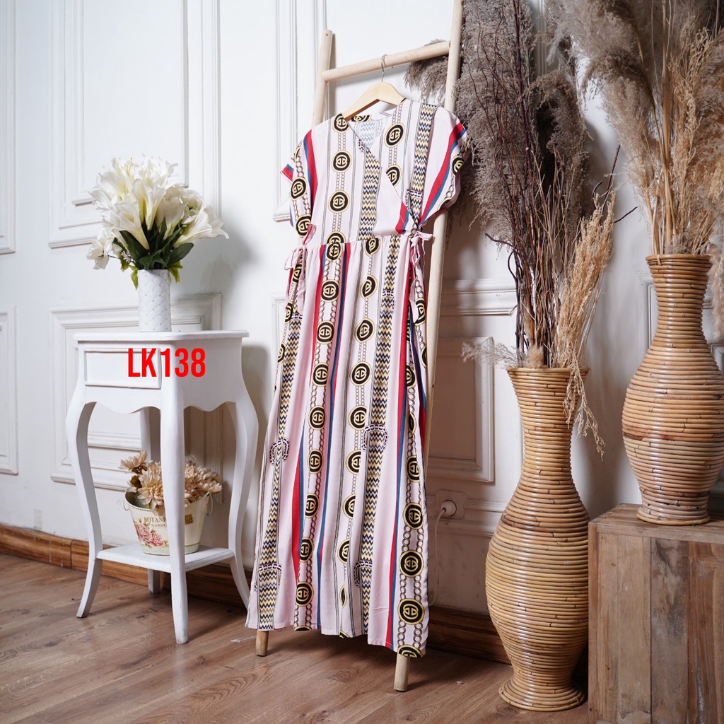 Daster Kimono Busui Panjang Semata Kaki Daster Viral Kekinian-LK138